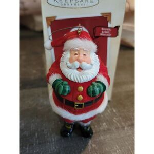 Hallmark 2002 tickle tickle Santa ornament Xmas decor